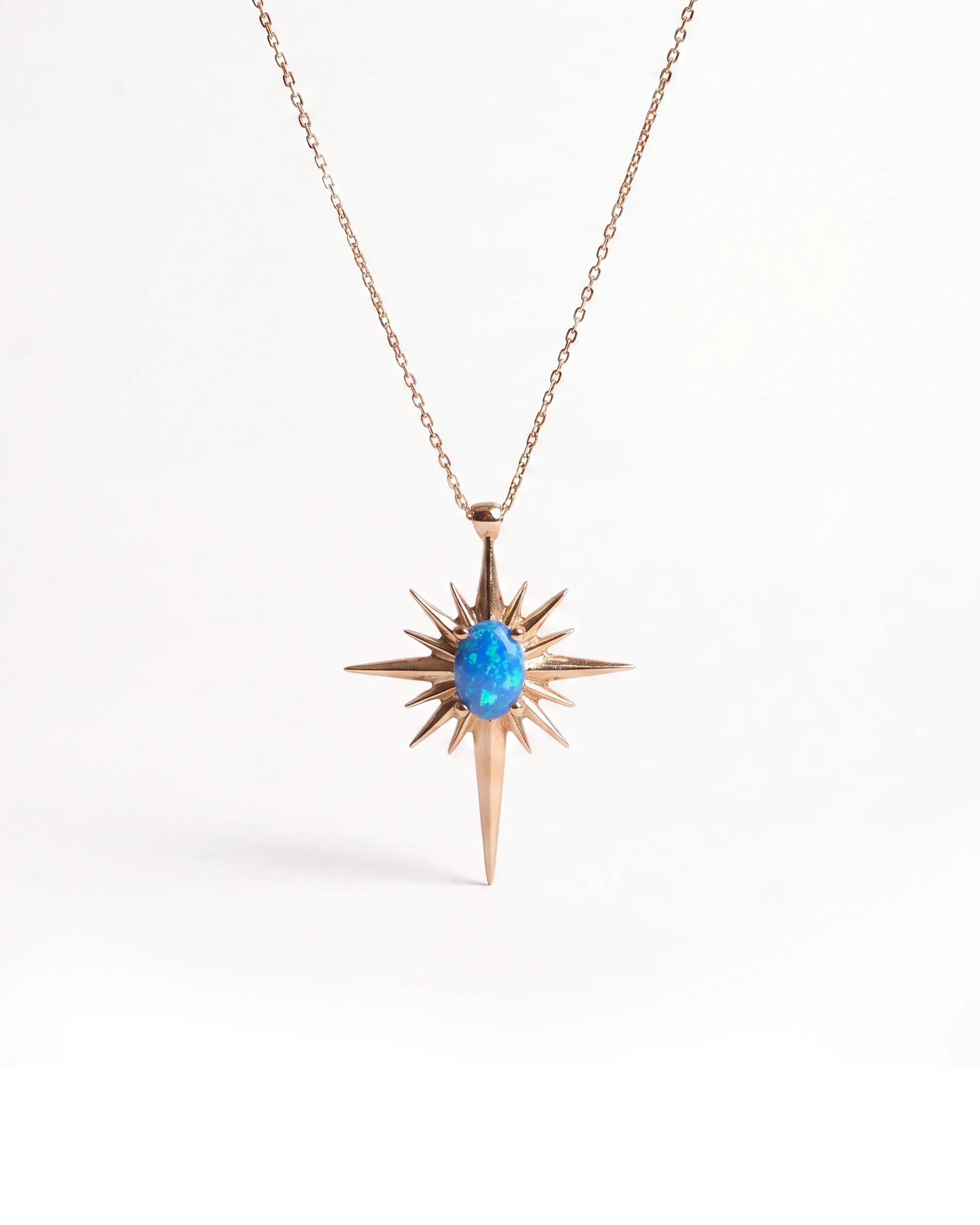Opal Taşlı Kutup Yıldızı Kolye